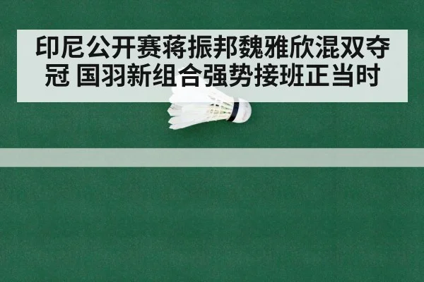 印尼公开赛蒋振邦魏雅欣混双夺冠 国羽新组合强势接班正当时